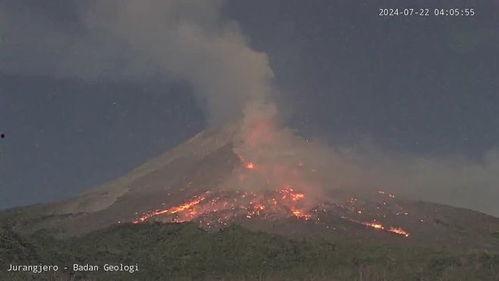 火山喷发的视频,熔岩喷涌，天地变色